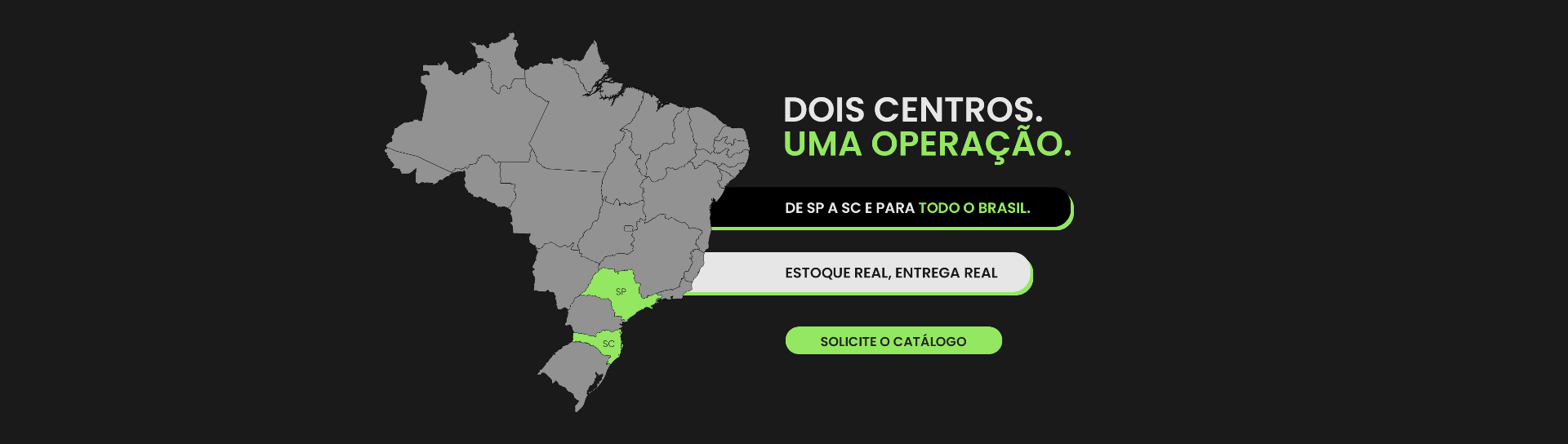 Dois centros, uma operação — SP e SC